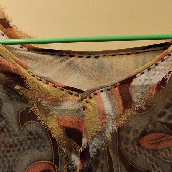 Viscose like crepe silk kaftan/tunic size med . - Picture 8 of 10